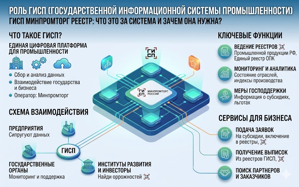 Роль ГИСП в 2026 году: что это за система и как работает реестр Минпромторга