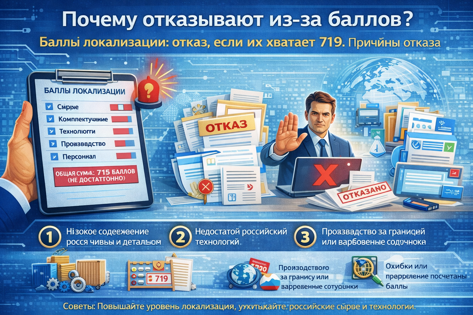 Отказ Минпромторга из-за баллов локализации: причины и решения в 2026 году