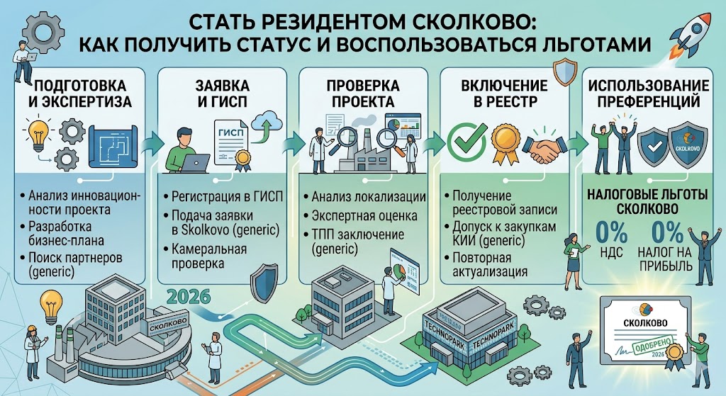 Стать резидентом Сколково: как получить статус участника проекта и воспользоваться льготами 0% НДС и налога на прибыль