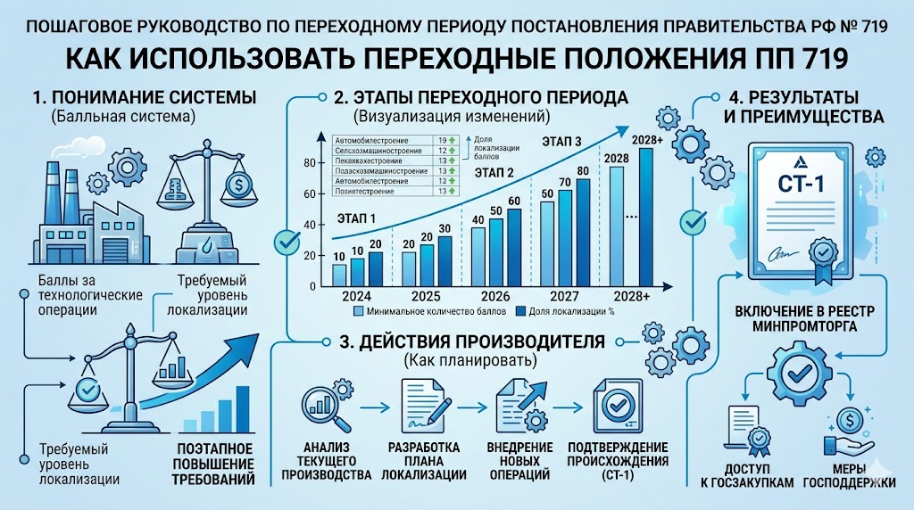 Как использовать переходные положения ПП РФ № 719 в 2026 году