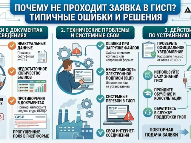 Ошибки ГИСП в 2026 году: что делать, если не проходит заявка в Минпромторг