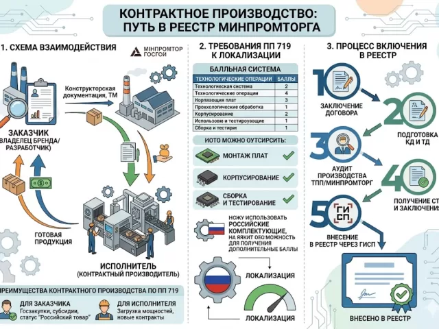 Контрактное производство и реестр Минпромторга: правила аутсорсинга по ПП № 719 в 2026 году