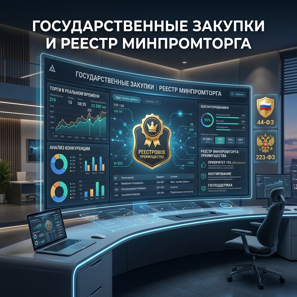 Государственные закупки: преимущества реестра Минпромторга