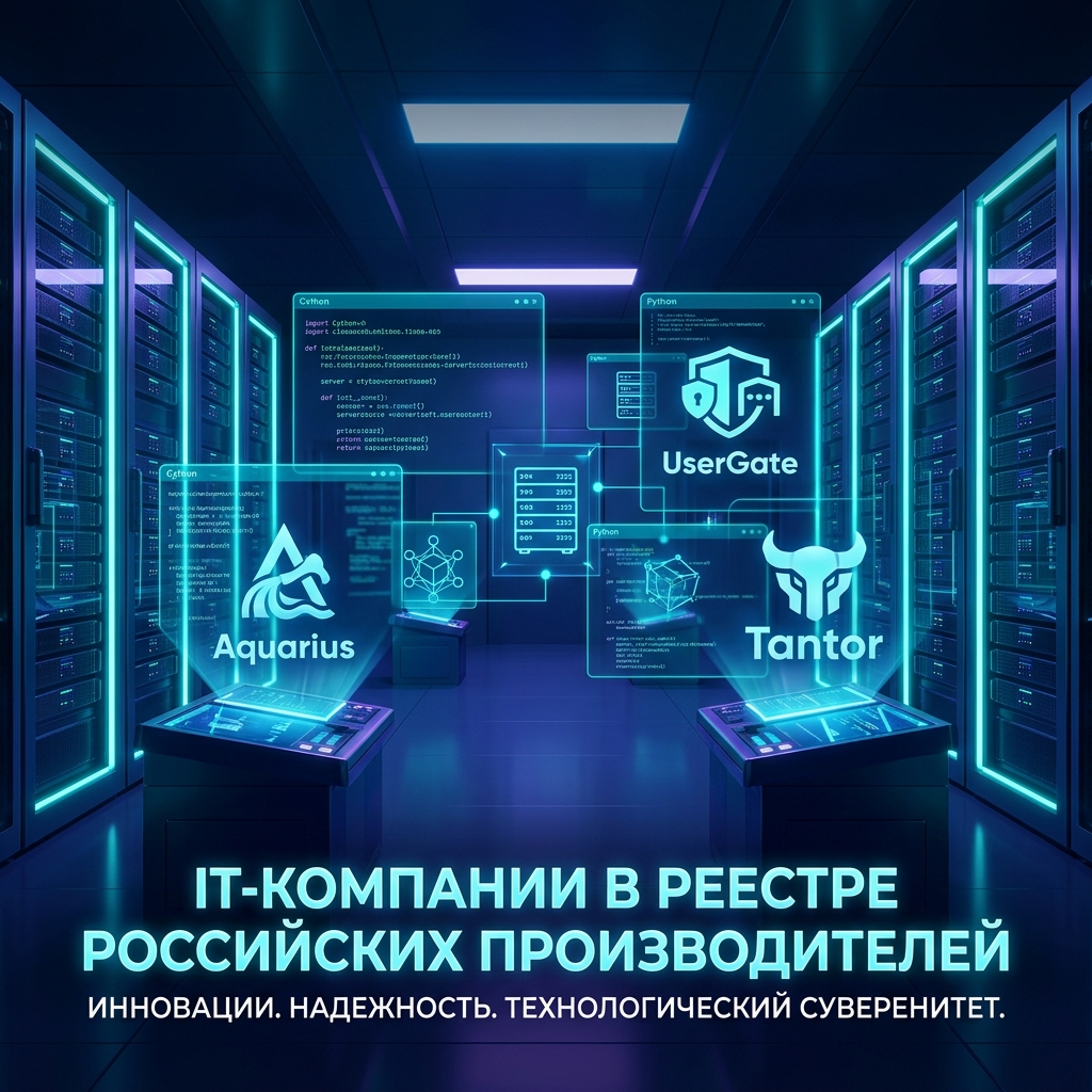 IT-компании в реестре российских производителей: успешные кейсы Аквариус, UserGate, Тантор Лабс