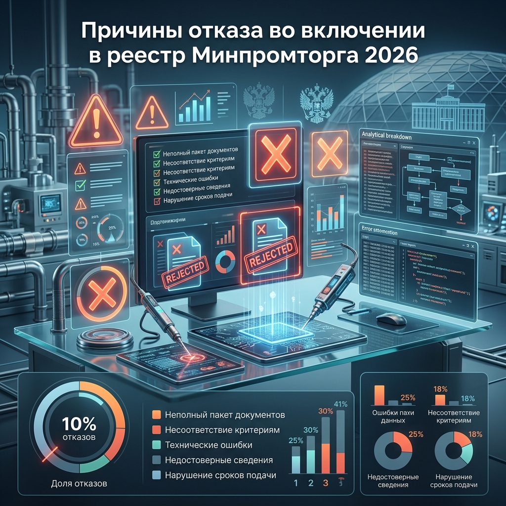 Причины отказа во включении в реестр Минпромторга 2026: анализ ошибок и способы обжалования