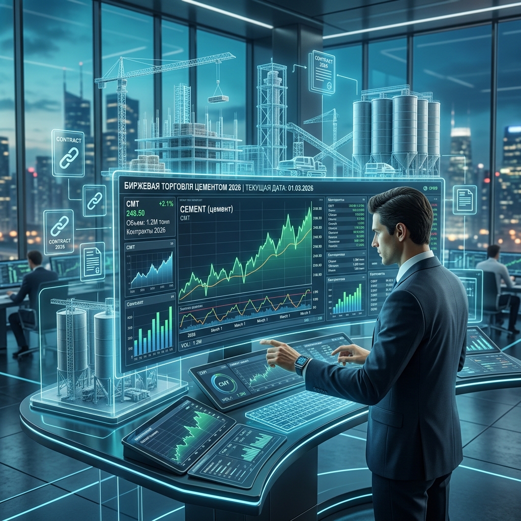 Биржевая торговля цементом с 1 марта 2026: обязательные объемы продаж для производителей стройматериалов