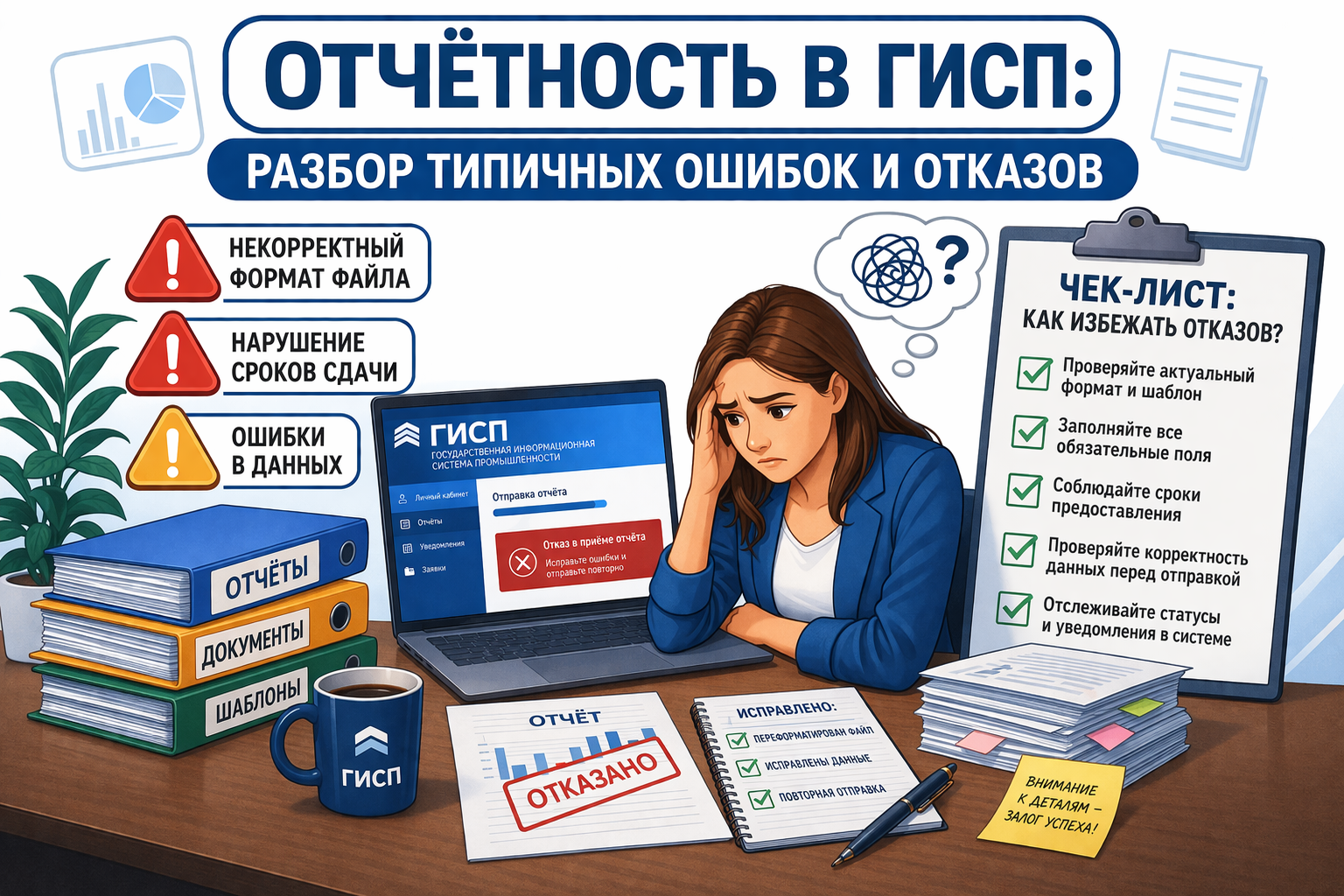Отчётность в ГИСП: разбор типичных ошибок и отказов