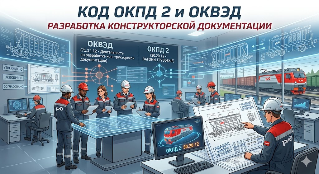 Код ОКПД 2 и ОКВЭД: разработка конструкторской документации