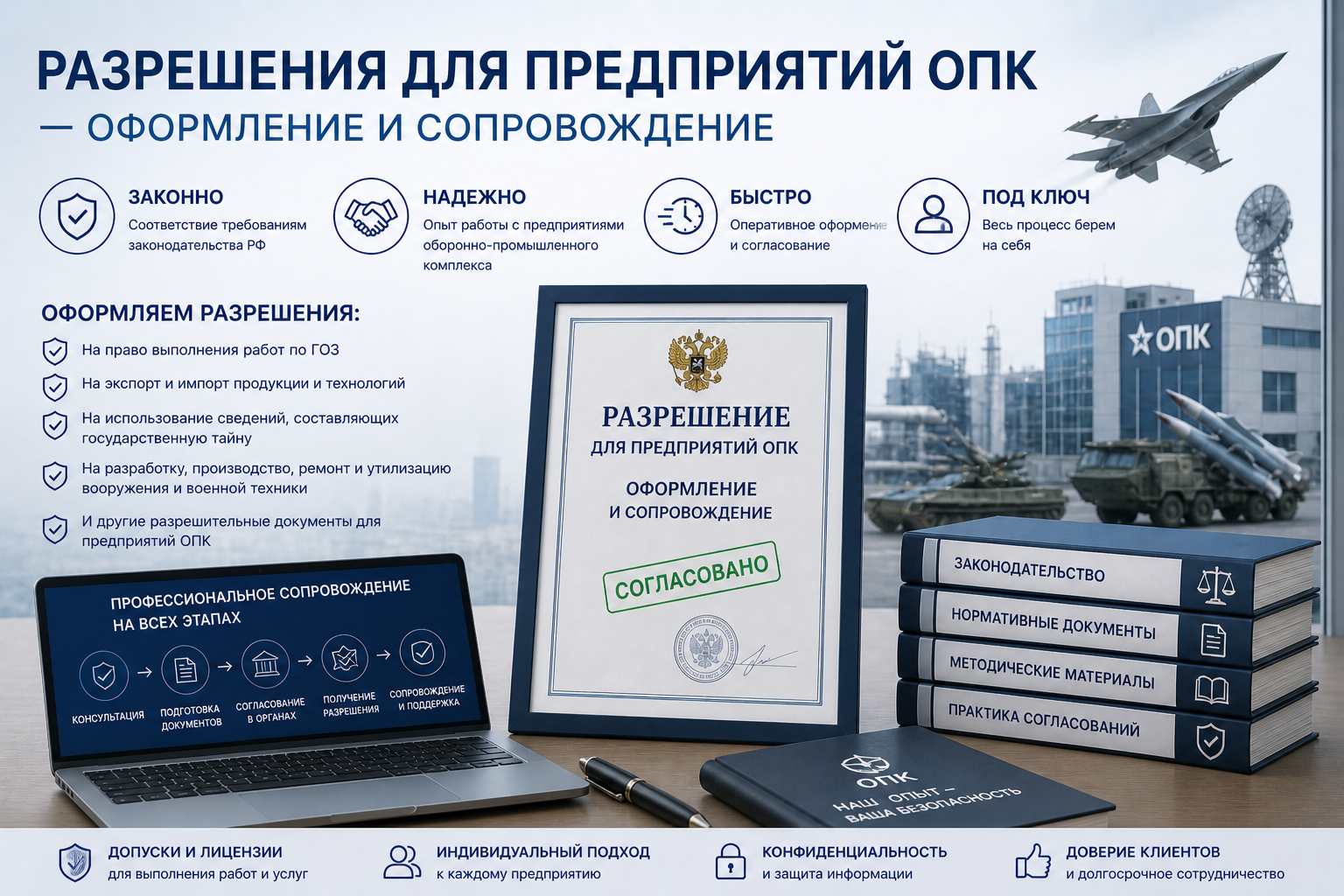 Разрешения для предприятий ОПК — оформление и сопровождение