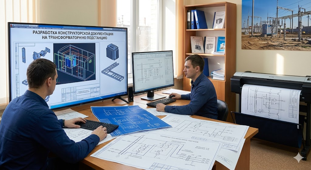 Разработка конструкторской документации на трансформаторную подстанцию (КТП)