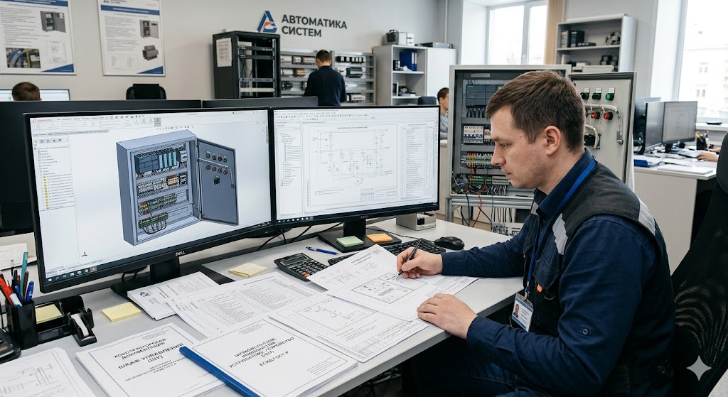Разработка конструкторской документации на шкаф автоматики (ШУ, НКУ)