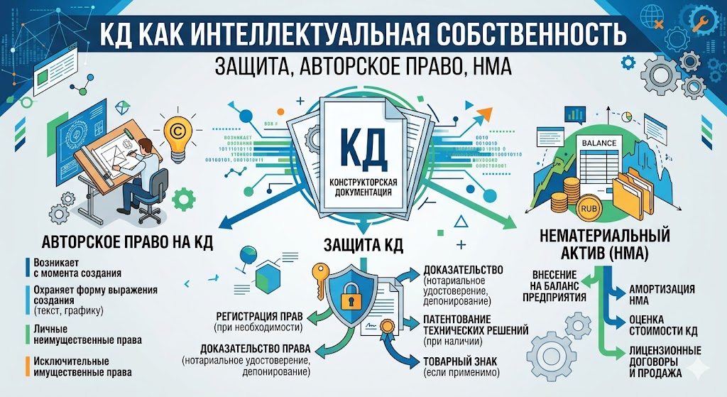 КД как интеллектуальная собственность: защита, авторское право, НМА