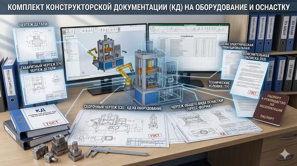 КД на оборудование и оснастку: разработка по ГОСТ