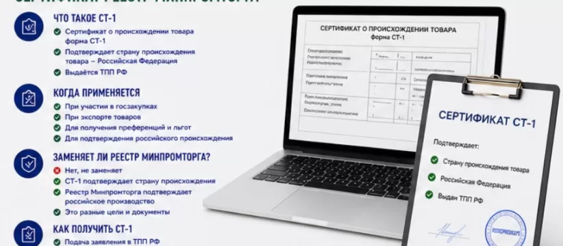 СТ-1 в 2026 году: когда применяется и заменяет ли сертификат реестр Минпромторга