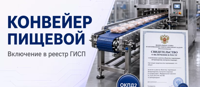 Конвейер для пищевой промышленности в ГИСП: что закупщик проверяет до тендера по ОКПД2 28.22.17